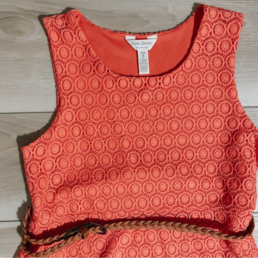 Like New | Three Seasons Maternity | coral dress | small